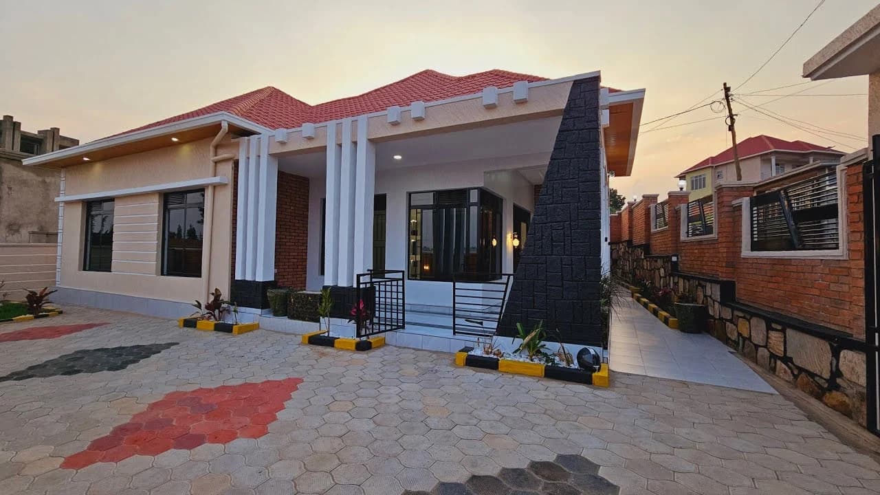 Modern Home at Dusk photo 2